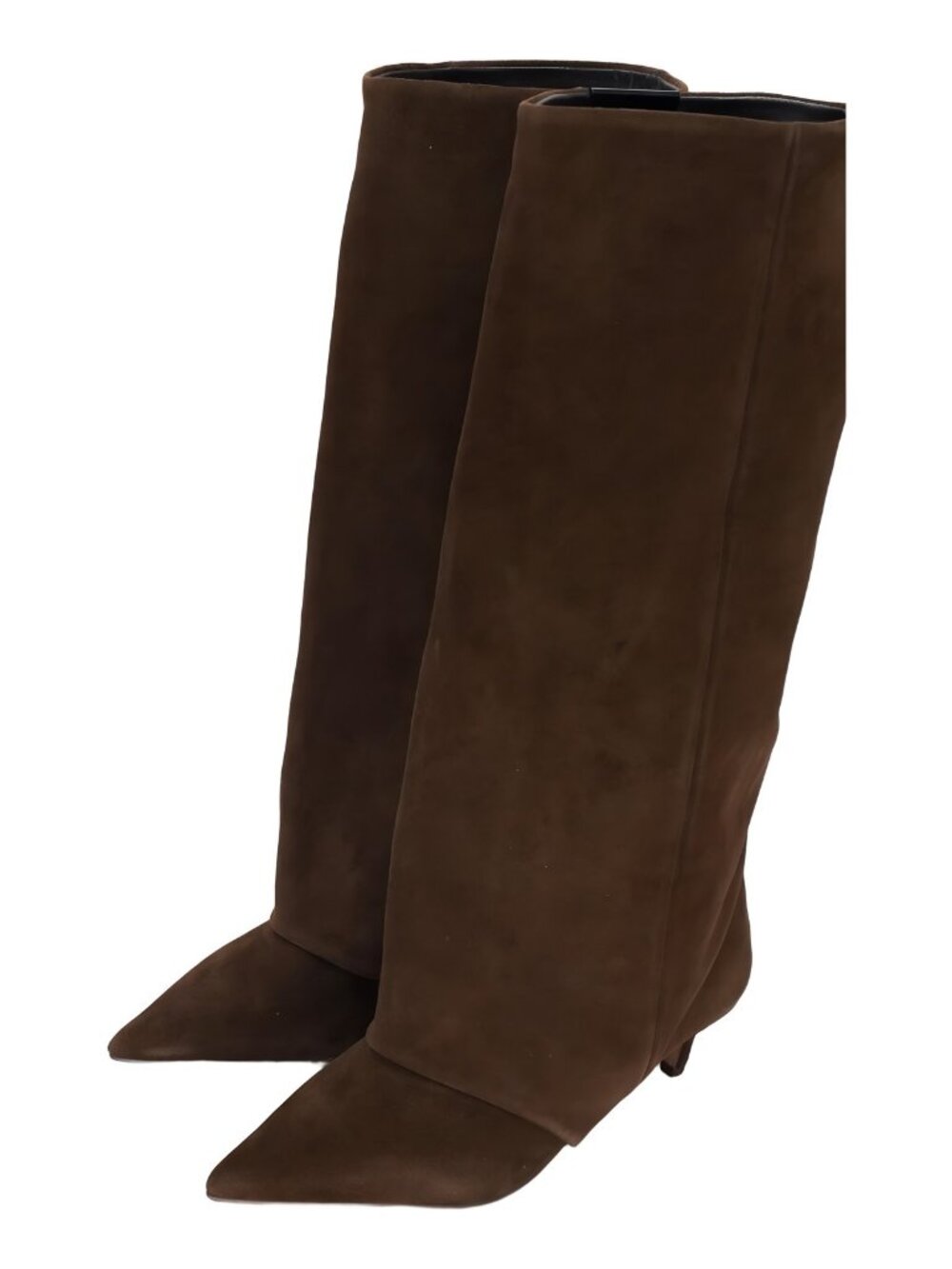 Steve Madden Luca Knee-High Chestnut Suede 2-inch Kitten Heel Boots 7M - Picture 2 of 6